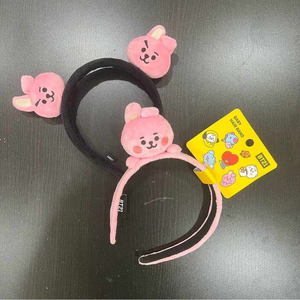 BT21 Pink and Black Headbands